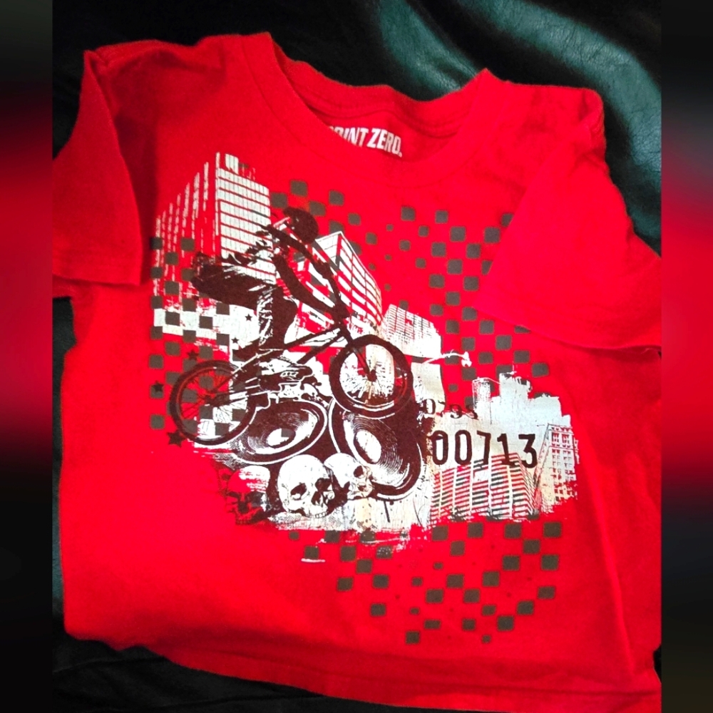 Point Zero Red Kids Short Sleeve Tee SzL